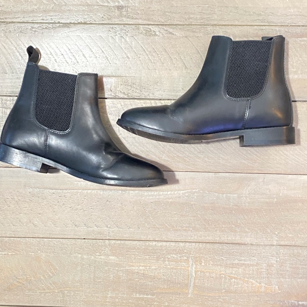 HX LONDON Black Leather Chelsea Boot l Men’s  Size 6.5 US Brogues